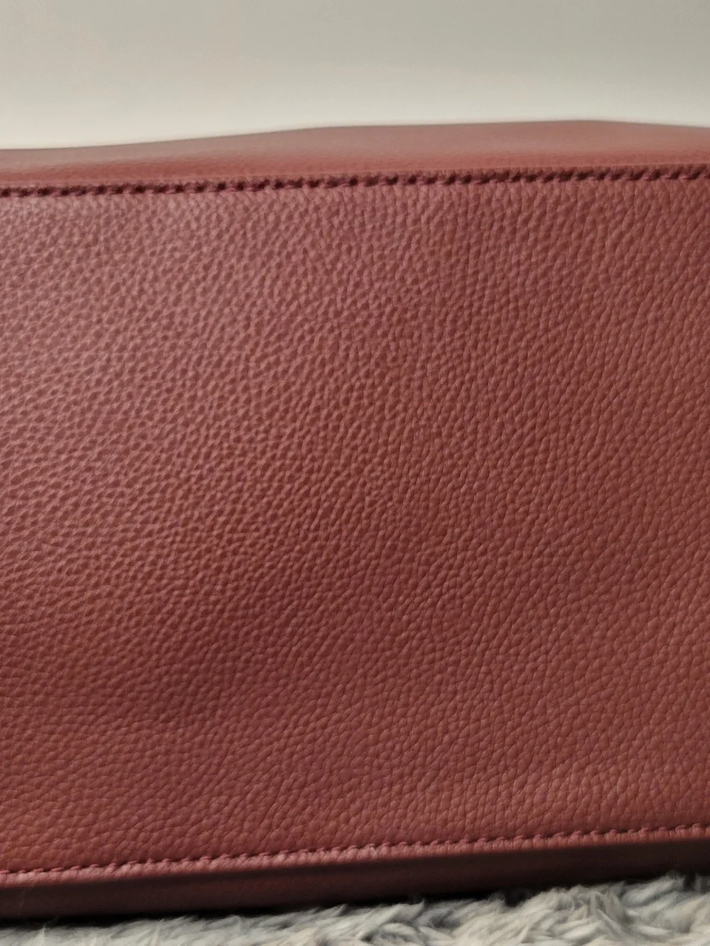 Women’s Structured Satchel Bag in Deep Wine